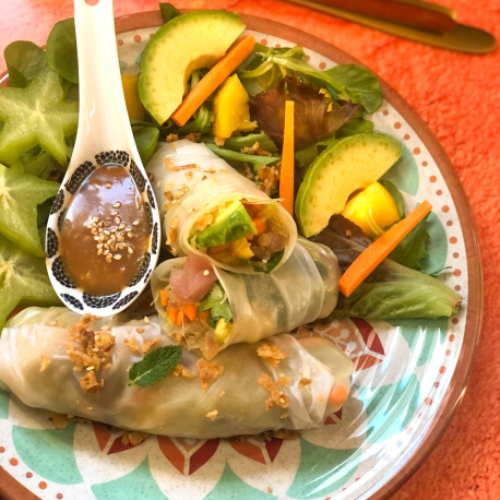 Rouleaux de printemps à l'Antillaise