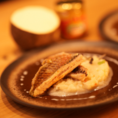 Risotto d’igname & poisson perroquet